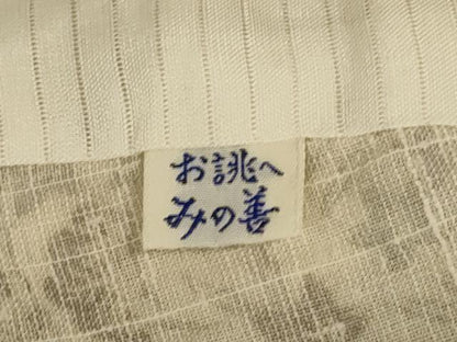 平和屋着物＊夏物　紗紬　風景文　正絹　逸品　AABJ9030jd
