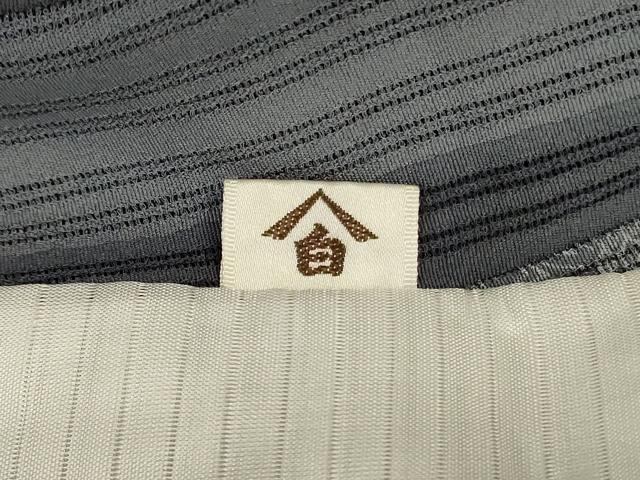 平和屋着物＊夏物　小紋　縦絽　縞　正絹　逸品　AABJ9033jd