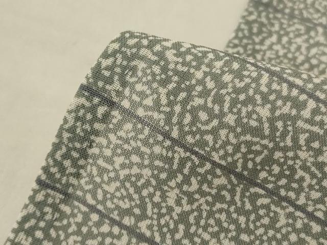 平和屋着物＊夏物　小紋　紗　縞　ゑり善扱い　正絹　逸品　AABJ9035jd
