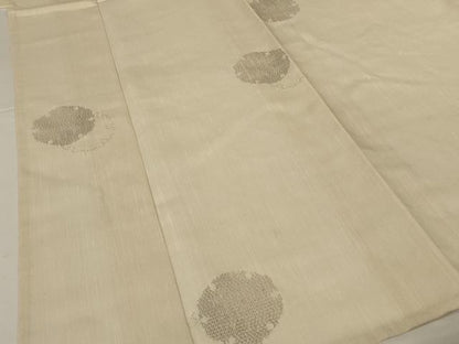 平和屋着物＊夏物　結城紬　夏結城　100亀甲　雪輪文　正絹　逸品　AABJ9038jd