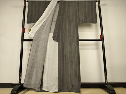 平和屋着物＊夏物　江戸小紋　絽　吉祥花間道　正絹　逸品　AABJ9039jd