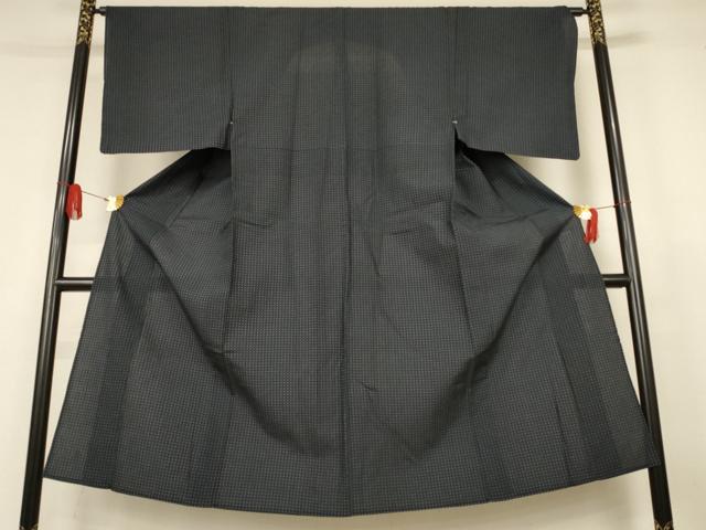 平和屋着物＊夏物　男性　小紋　格子　AABJ9040jd