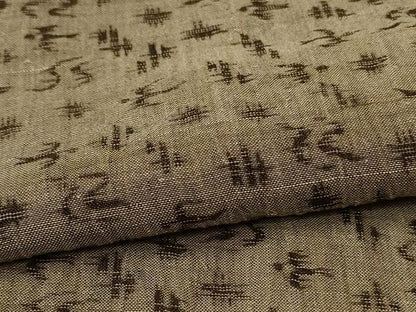 平和屋着物＊夏物　男性　小千谷ちぢみ　琉球絣文様　麻　逸品　AABJ9045jd
