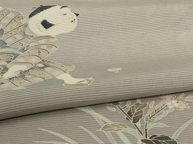 平和屋着物＊夏物　訪問着　絽　童子　暈し染め　正絹　逸品　AABJ9046jd