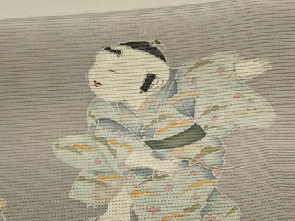平和屋着物＊夏物　訪問着　絽　童子　暈し染め　正絹　逸品　AABJ9046jd