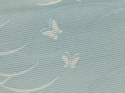 平和屋着物＊夏物　小紋　絽　芝舞蝶文　洗える着物　AABJ9048jd