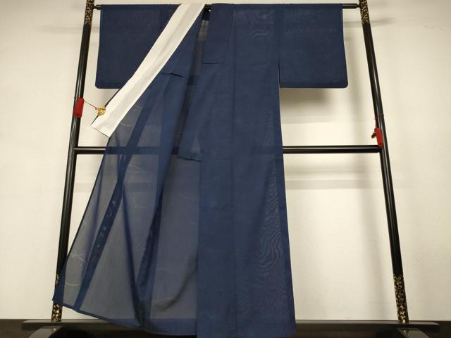 平和屋着物＊夏物　色無地　露芝紋紗　褐返色　正絹　逸品　AABJ9056jd