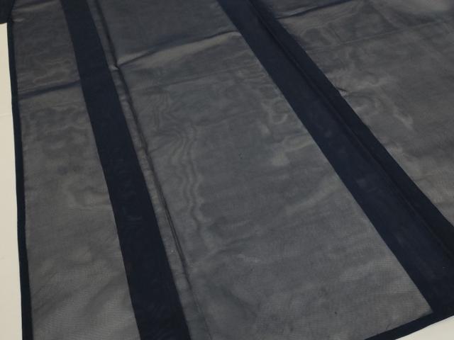 平和屋着物＊夏物　色無地　紗　藍鉄色　正絹　逸品　AABJ9067jd