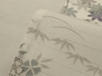 平和屋着物＊夏物　小紋　絽　流水草花文　洗える着物　AABJ9070jd