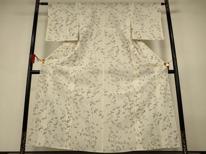 平和屋着物＊夏物　小紋　絽　萩文　正絹　逸品　AABJ9071jd