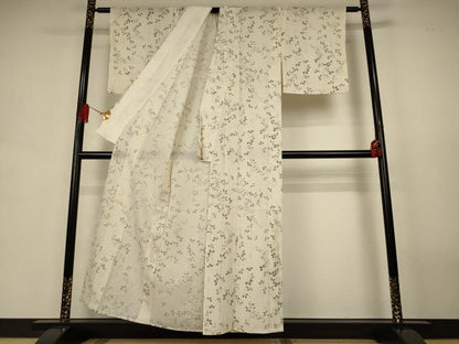 平和屋着物＊夏物　小紋　絽　萩文　正絹　逸品　AABJ9071jd