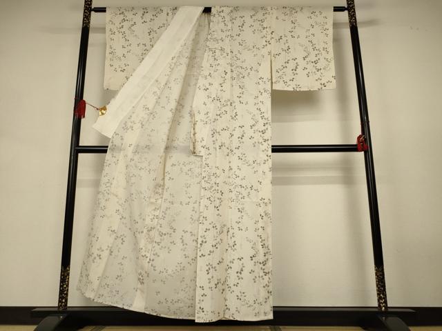 平和屋着物＊夏物　小紋　絽　萩文　正絹　逸品　AABJ9071jd