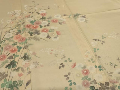 平和屋着物＊夏物　訪問着　絽　草花文　正絹　逸品　AABJ9072jd