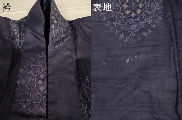 平和屋着物＊夏物　重要無形文化財　本場宮古上布　花菱文　苧麻　逸品　AABJ9079jd