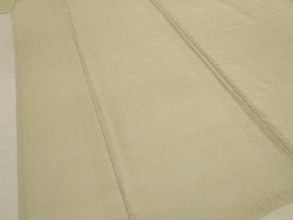 平和屋着物▽上質な色無地　単衣　花尽くし地紋　砂色　正絹　逸品　AABJ9082jd