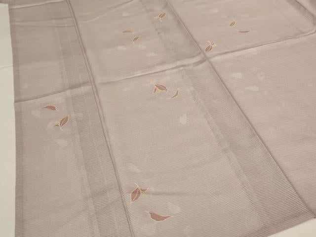 平和屋着物＊夏物　小紋　絽　舞葉文　正絹　逸品　AABJ9087jd