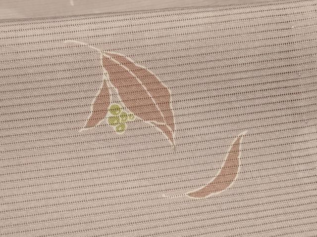 平和屋着物＊夏物　小紋　絽　舞葉文　正絹　逸品　AABJ9087jd