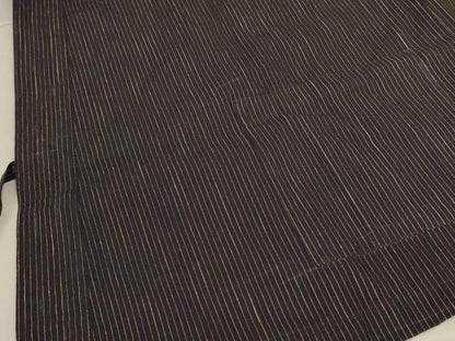 平和屋着物＊夏物　小千谷　紺仁　越後片貝木綿　作務衣　縞　証紙・たとう紙付き　木綿　逸品　AABJ9091jd