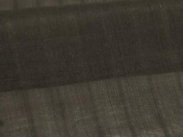 平和屋着物＊夏物　色無地　縞紋紗　黒色　正絹　逸品　AABJ9100jd