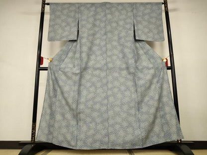 平和屋着物＊夏物　小紋　絽　葉尽くし　正絹　逸品　AABJ9101jd