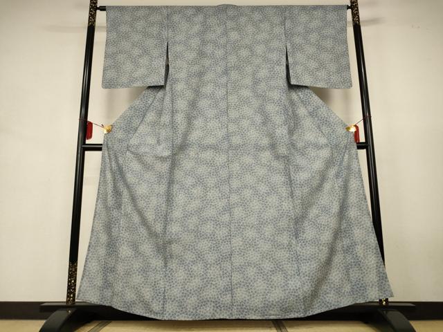平和屋着物＊夏物　小紋　絽　葉尽くし　正絹　逸品　AABJ9101jd