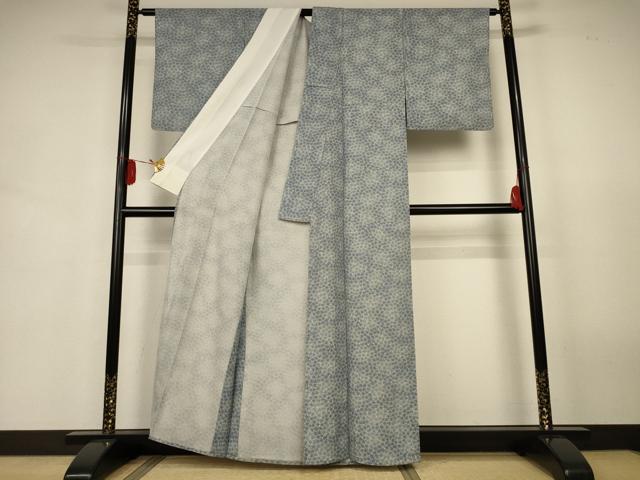 平和屋着物＊夏物　小紋　絽　葉尽くし　正絹　逸品　AABJ9101jd
