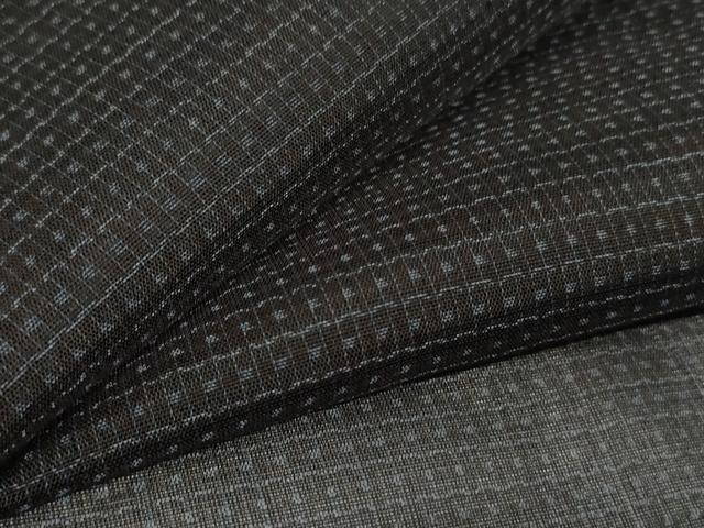 平和屋着物＊夏物　男性　本場大島紬　亀甲柄　正絹　逸品　AABJ9104jd