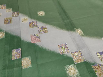 平和屋着物＊夏物　訪問着　絽　壁画文　金彩　洗える着物　AABJ9109jd