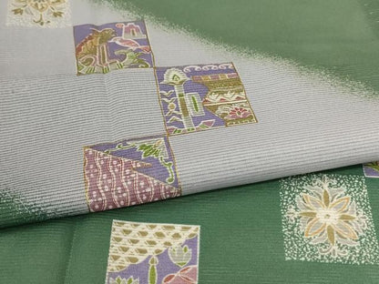 平和屋着物＊夏物　訪問着　絽　壁画文　金彩　洗える着物　AABJ9109jd