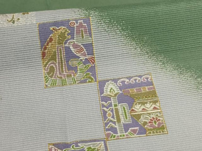 平和屋着物＊夏物　訪問着　絽　壁画文　金彩　洗える着物　AABJ9109jd