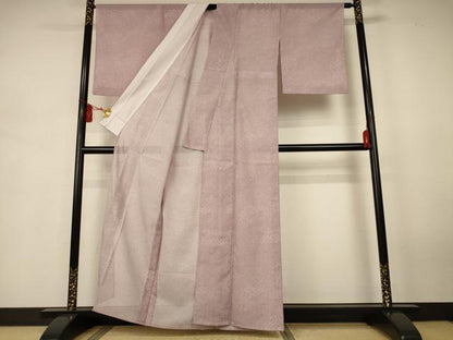 平和屋着物＊夏物　小紋　絽　吉祥花文　洗える着物　AABJ9118jd