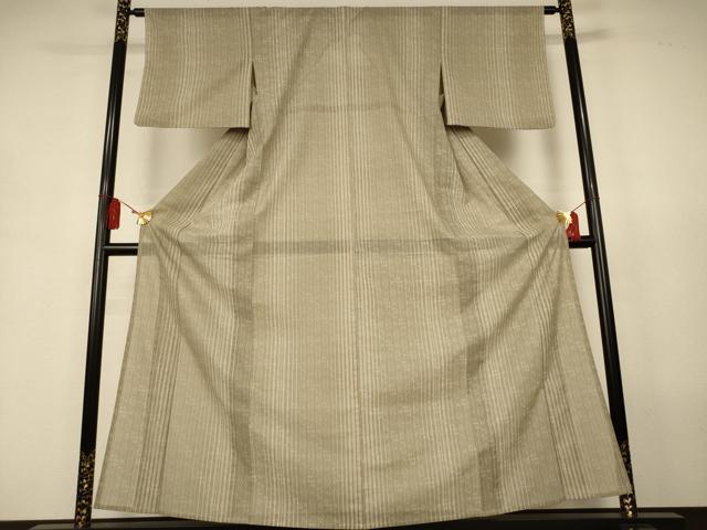 平和屋着物＊夏物　小紋　紗　琉球絣文様　洗える着物　AABJ9124jd