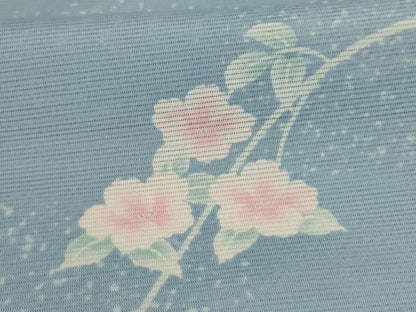 平和屋着物＊夏物　小紋　絽　草花文　洗える着物　AABJ9130jd