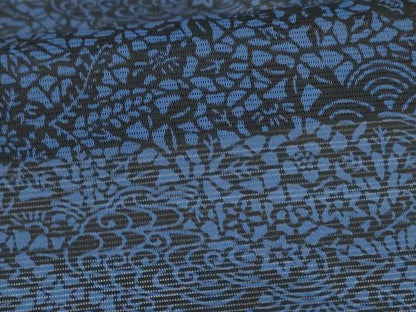 平和屋着物＊夏物　小紋　絽　吉祥花蝶文　洗える着物　AABJ9137jd