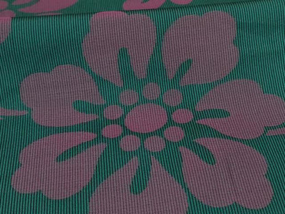 平和屋着物▽アンティーク　大正ロマン　小紋　単衣　花唐草文　正絹　逸品　AABJ9140jd