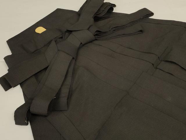 平和屋着物＊夏物　男性　行灯袴　檳榔子染色　正絹　逸品　AABJ9141jd