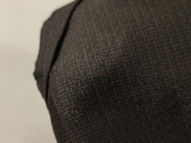 平和屋着物＊夏物　男性　行灯袴　檳榔子染色　正絹　逸品　AABJ9141jd