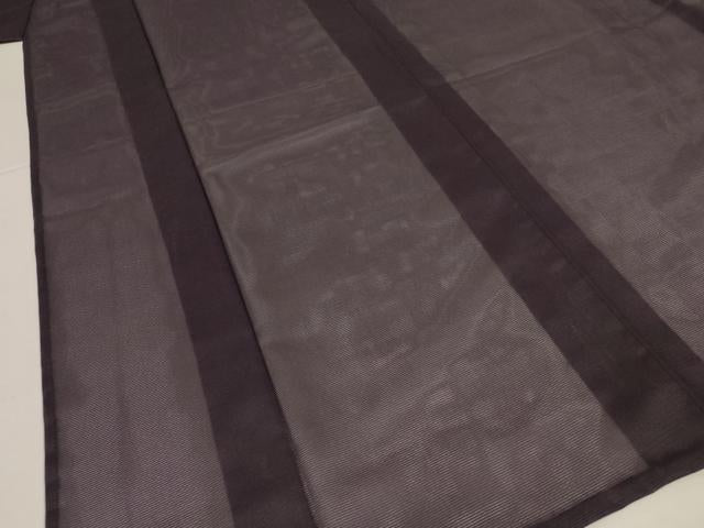 平和屋着物＊夏物　色無地　絽　黒紅色　洗える着物　AABJ9148jd