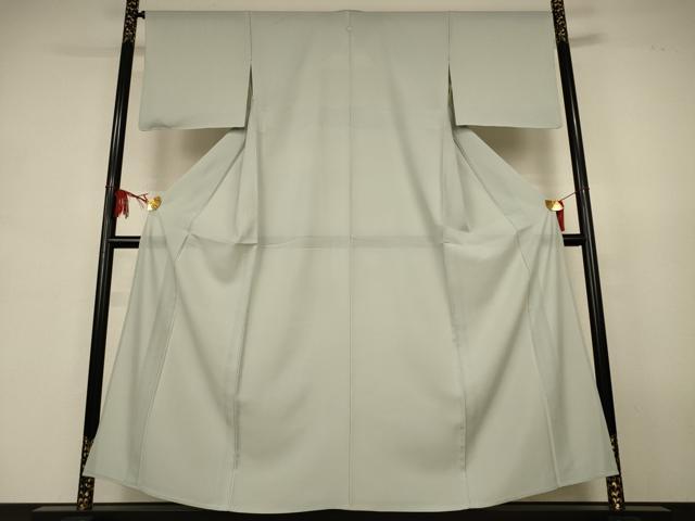 平和屋着物＊夏物　色無地　絽　柳鼠色　正絹　逸品　AABJ9154jd
