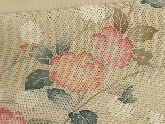 平和屋着物＊夏物　訪問着　絽　友禅　草花文　暈し染め　正絹　逸品　AABJ9155jd