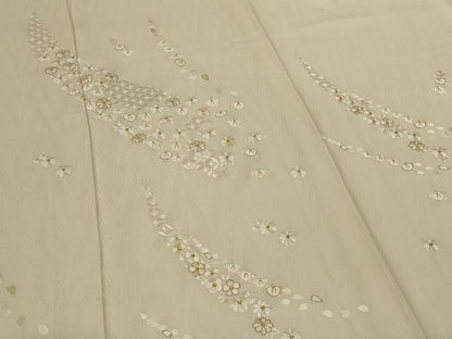 平和屋着物＊夏物　訪問着　総刺繍　幾何学紋紗　七宝花文　ますいわ屋扱い　ロング丈　正絹　逸品　AABJ9157jd