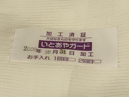 平和屋着物＊夏物　訪問着　絽　草花文　金彩　正絹　逸品　AABJ9158jd