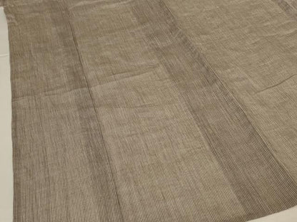 平和屋着物＊夏物　小千谷ちぢみ　縞　麻　逸品　AABJ9159jd