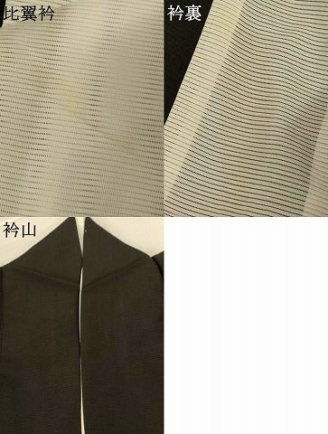 平和屋着物＊夏物　黒留袖　絽　流水扇面花鳥文　金彩　洗える着物　AABJ9169jd