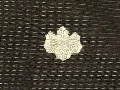 平和屋着物＊夏物　黒留袖　絽　流水扇面花鳥文　金彩　洗える着物　AABJ9169jd