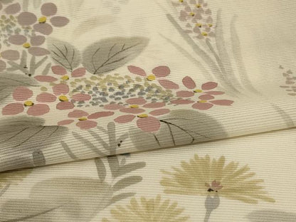 平和屋着物＊夏物　訪問着　絽　手描き　草花文　暈し染め　ロング丈　正絹　逸品　AABJ9172jd