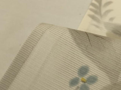 平和屋着物＊夏物　訪問着　絽　手描き　草花文　暈し染め　ロング丈　正絹　逸品　AABJ9172jd