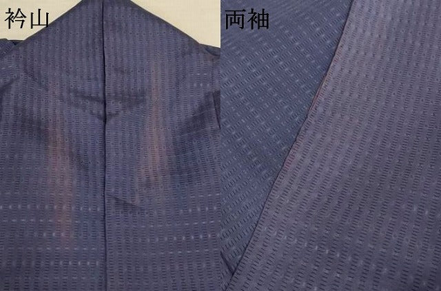 平和屋着物＊夏物　手描友禅作家　中村穂湖　訪問着　縞紋絽　舞葉文　金彩　正絹　逸品　AABJ9174jd