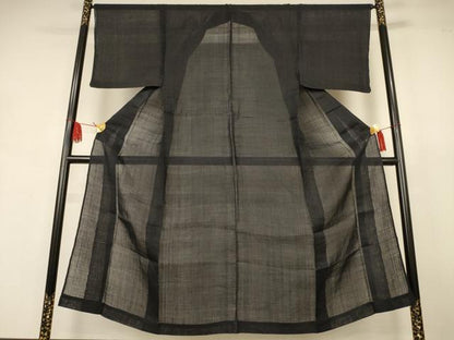 平和屋着物＊夏物　男性　重要無形文化財　本場宮古上布　絣柄　苧麻　逸品　AABJ9175jd