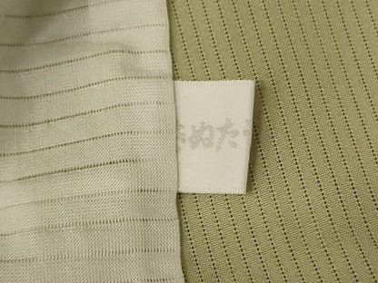 平和屋着物＊夏物　十日町　加賀草木友禅の第一人者　田村哲彦　訪問着　縦絽　遠山文　暈し染め　正絹　逸品　AABJ9177jd